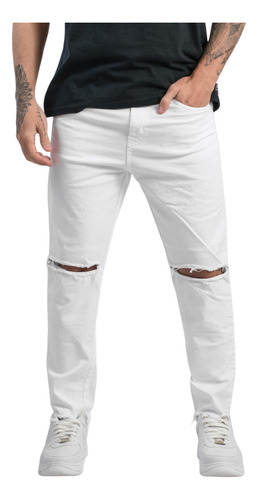 Jean Volsano Mom Fit Denim Sicilia Blanco Hombre