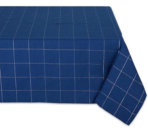 Windowpane Tabletop Collection Azul Metalico Mantel 60x120