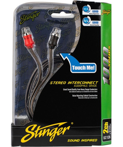 Cable Rca Stinger Si126 1.8 Metros Serie 1000 2 Ch Premium 