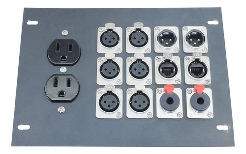 Caja De Piso Empotrada Fbl12 + Ac Con 6 Xlr Hembra, 2 Xlr 2