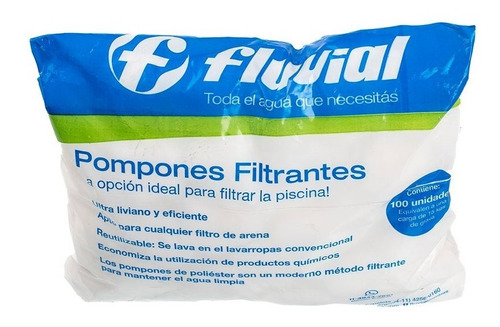 Kit 100 Pompones Fluvial Para Filtro Pileta - Bomba De Agua