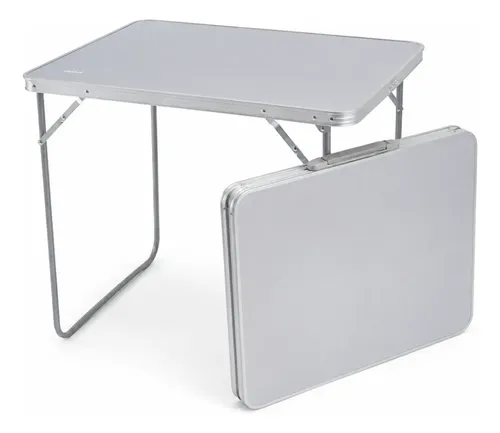 Mesa Prática Dobrável Mor 80x60 Portátil Multiuso Camping Prateado