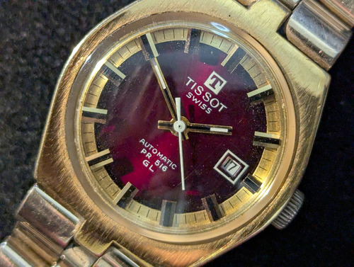 Reloj Mujer Elegant Tissot Automátic D Lujo Vintage Chapado (Reacondicionado)