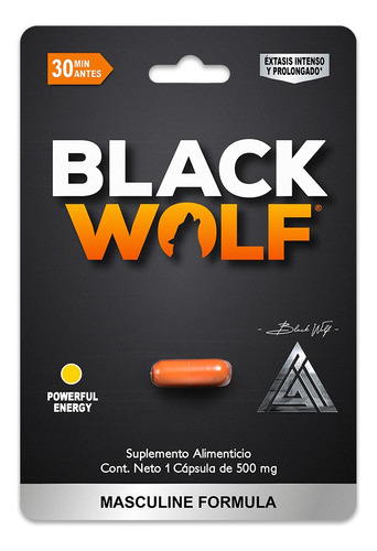 Black Wolf - Cápsula Vigorizante Potencia Extrema - Blinlab Sabor Sin sabor