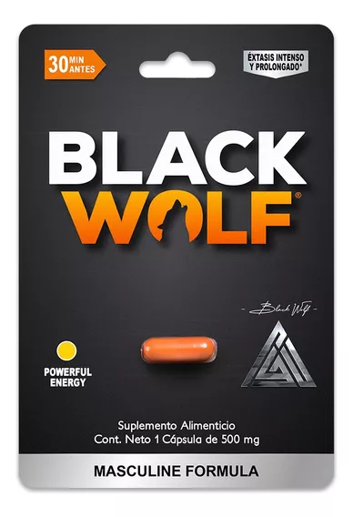 Black Wolf - Cápsula Vigorizante Potencia Extrema - Blinlab Sabor Sin sabor