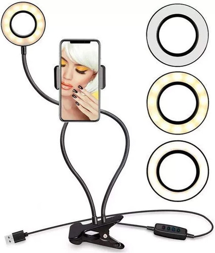 Ring Light Completo Suporte Celular Maguiagem Live Stream