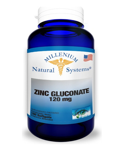 Zinc Gluconate 120 Mg 100 Sg Natura - Unidad a $379