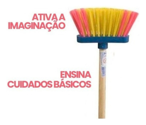Kit Vassourinha De Limpeza Infantil Vassoura Pa Rodo