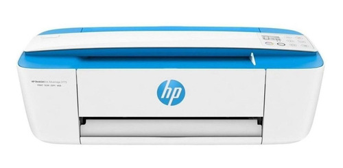 Impressora a cor multifuncional HP DeskJet Ink Advantage 3775 com Wi-Fi 220V branca e azul-celeste