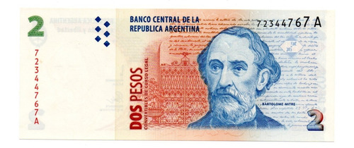 Billete 2 Pesos Convertibles Con Leyenda Bottero 3202 Sc-