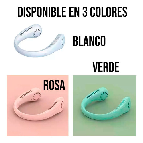 Ventilador De Cuello Portatil Sin Aspas Manos Libres Usb