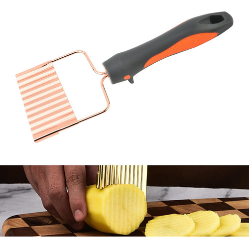 De Patatas, Herramienta De Corte Ondulada Y Arrugada, Mango