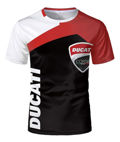 Camiseta De Manga Blanda Con Estampado 3d Ducati Wicking Con