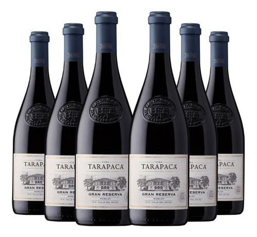 6 Vinos Tarapaca Gran Reserva Merlot