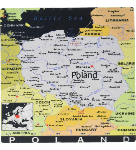 3drose Mapa Moderno De Polonia En Alfombrilla De Ratón De