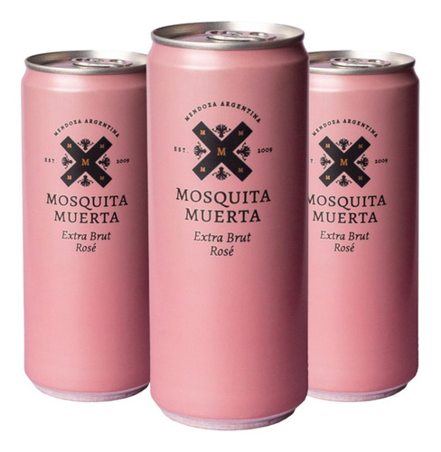 Espumante Mosquita Muerta Extra Brut Rosé Lata X 3 X 310ml.