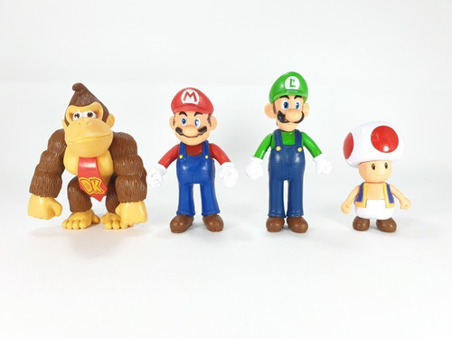 Set Muñecos De Super Mario X 4 Figuras Juguete Niños Juego.