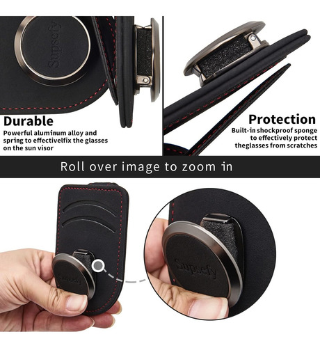 Supsefy Holder Porta Gafas Y Documentos Para Carro Auto