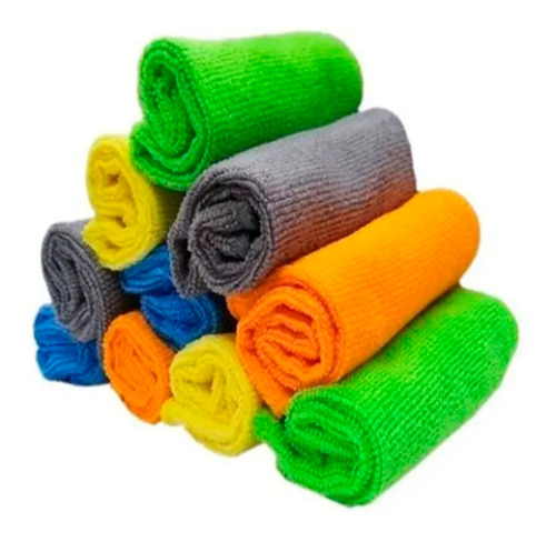 Imagen 2 de 6 de Paños Microfibra 30cm X 30cm 300 Grs X10 Laffitte