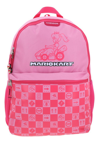 Kit Mochila + Lonchera Chenson Mario Bros Peach Gogo 2025 Rosa Liso