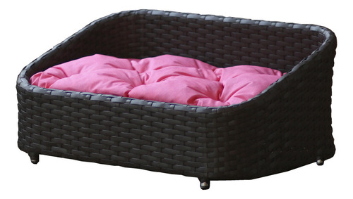 Cama Pet Chaise Pet Retangular Fibra Alumínio Cão E Gato Cor Preto