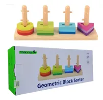 Comprar Juego Aplicable De Encastre Geometríco Montessori 