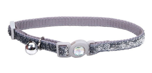 Collar Ajustable Gato Coastal Safe Cat Jeweled Buckle Plata