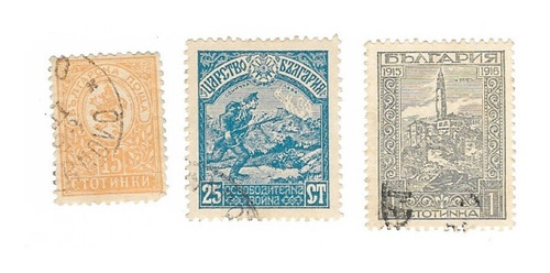 Lt1500. Tres Sellos De Bulgaria 1889-1919