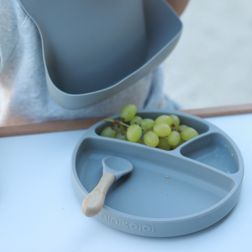 Imagen 3 de 4 de Set Alimentación Bebe Silicona Premium Minikoioi Blw Set 2