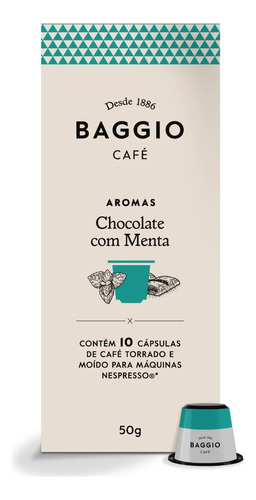 Capsulas Baggio Chocolate Com Menta 10 Und Para Nespresso