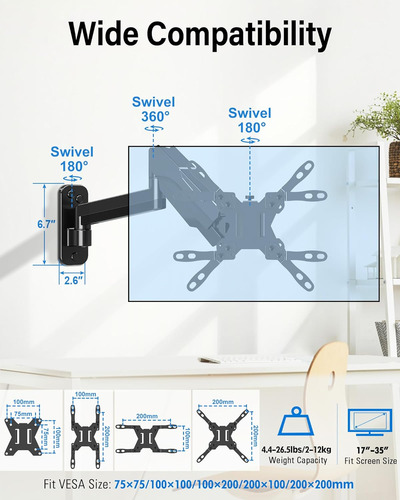 Soporte De Pared Para Monitor Para Pantalla De Computadora D