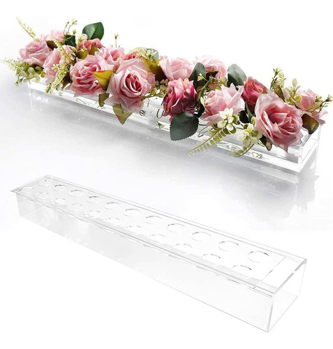 Centro De Mesa Floral Rectangular De 2 Piezas Jsjsyo Para Mí