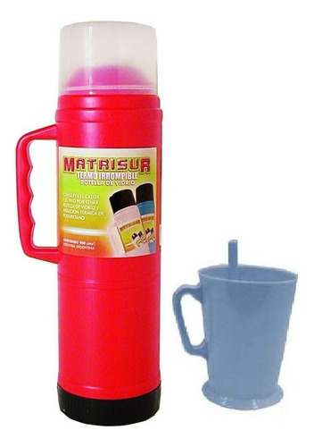 Termo Irrompible Matrisur 1 Lt + Vaso Sorbito Promo