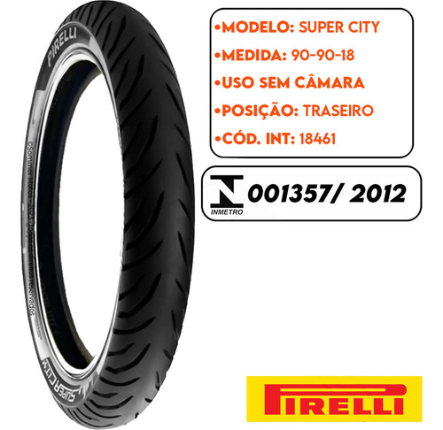 Pneu Traseiro Ml125/turuna 125/cg 125 90-90-18 Pirelli