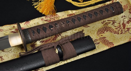Imagem 2 de 9 de Katana Forjada Tradicional Original Aço Dobrado Espada Corte