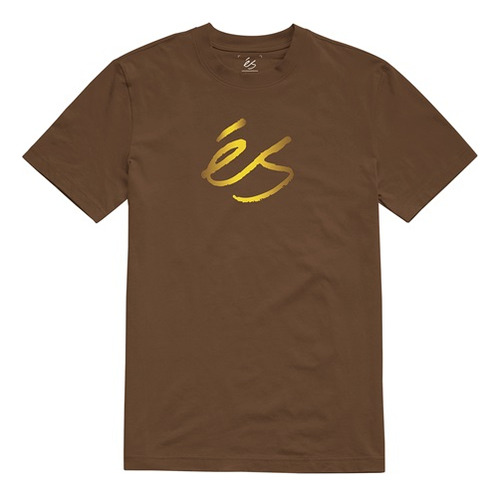 Es ~ Polera Foil Script Brown