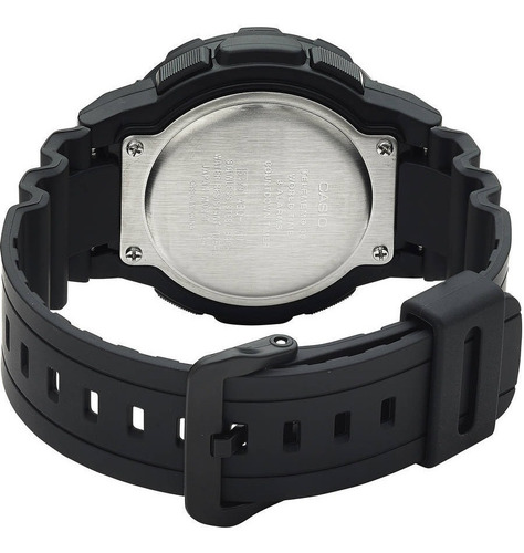 Reloj Hombre Casio Aeq100 Caucho Telememo Cronómetro Alarmas