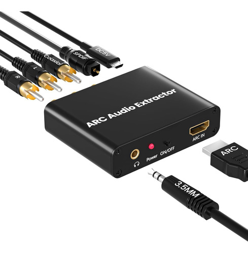 Convertidor Hdmi Arc Extractor Audio Optico Coaxial Rca 5.1