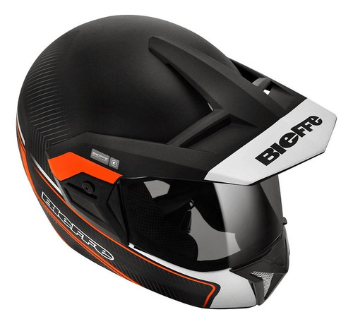 Capacete para moto integral Bieffe 3 Sport Stato laranja tamanho 58