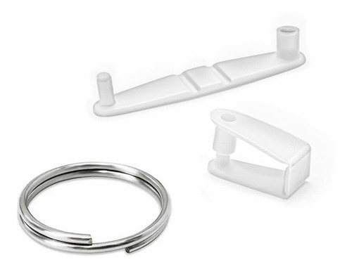 Pack 100 Aros Sin Fin 20mm Zincado + Soporte Para Llavero