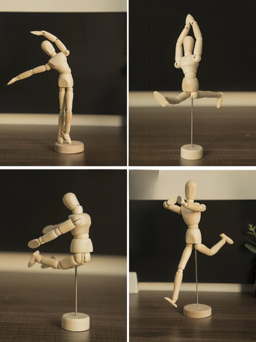 Adornos Y Objetos Para Pintar Maniquí Articulado 33cm Muñeco