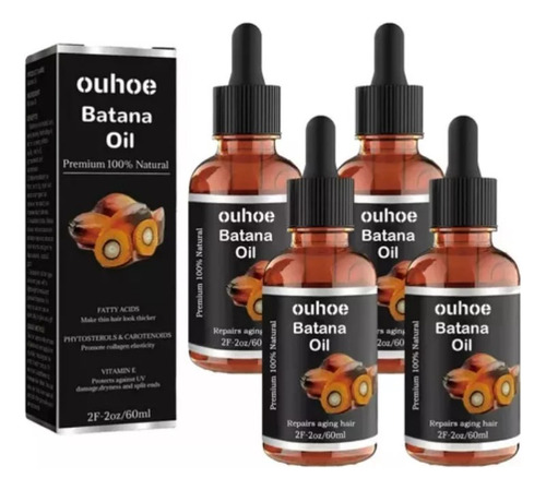4 Unidades De Aceite De Batana De 60 Ml, Tratamiento Para La