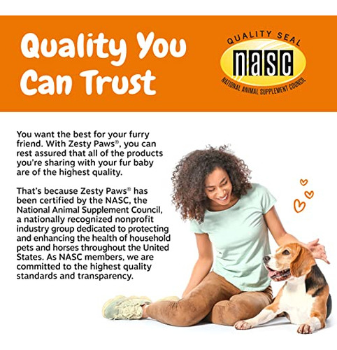 Dog Calming Bites Zesty Paws Stress Relief 90 Masticables Bl