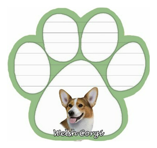 Welsh Corgi Libreta Con Steam Die Cut De La Pata En Forma De