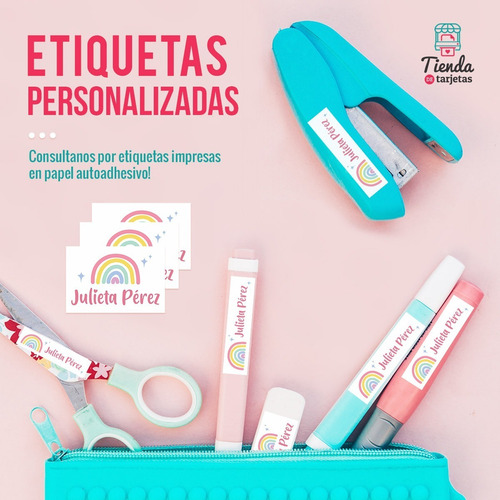 Diseño De Etiquetas Escolares Imprimibles Personalizadas