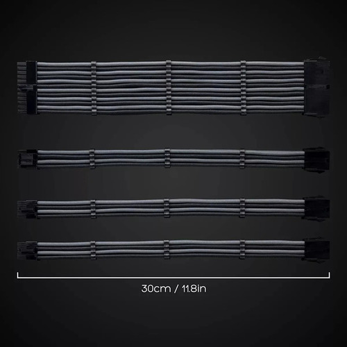 Kit Cables Atx Tecware Atx24 Pci-e 6+2 Eps 4+4 Blanco Blanco