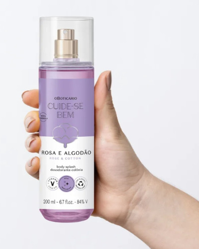 Perfume Cuide-se Bem Rosa E Algodão Body Splash O Boticário