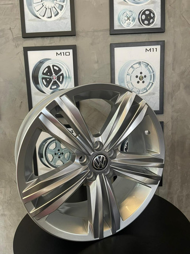 Jogo De Rodas Golf Polo Virtus T-cross Aro 17 5x100 Cor Hiper Gloss Prata