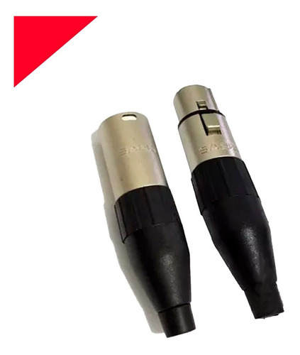 2 Plug Xlr Canon Fêmea/ Macho Santo Angelo Sa2x