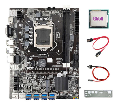 Placa Madre Eth Mining B75 8usb, 8 Unidades Usb, Cpu G550, C